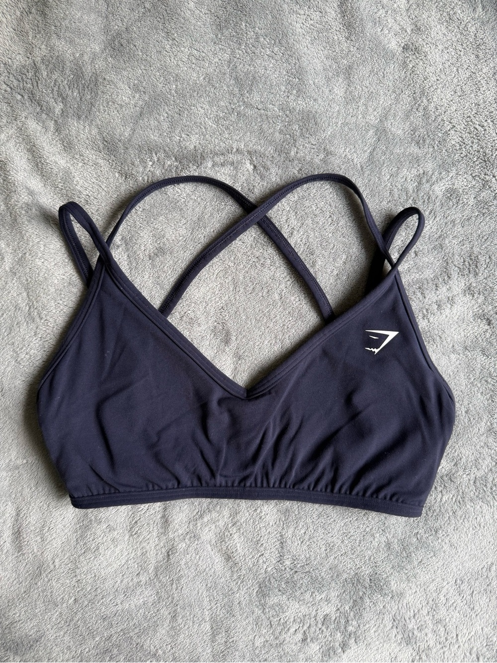 Gymshark Navy Crisscross Lightweight Sports Bralette